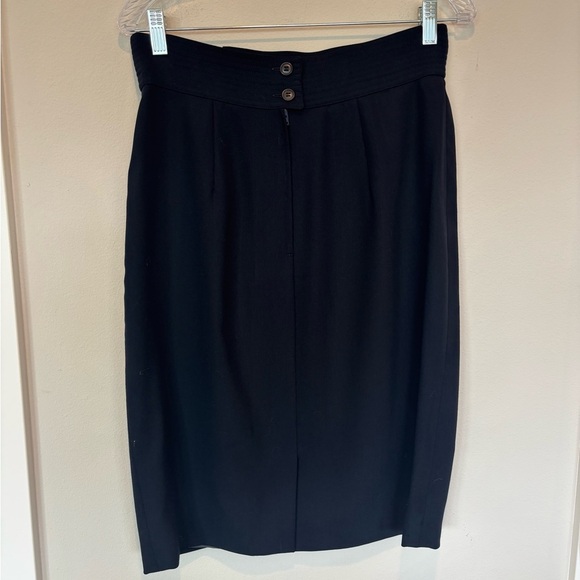 MaxMara Sophisticated Wool Navy Pencil Skirt 12 - Picture 3 of 6
